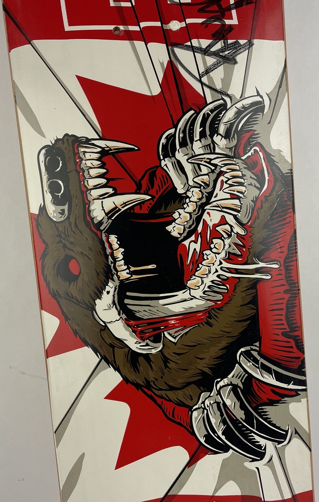 Signed Powell Paul Machnau 1st Pro Model Sample Skateboard Deck Grizzly Bear
