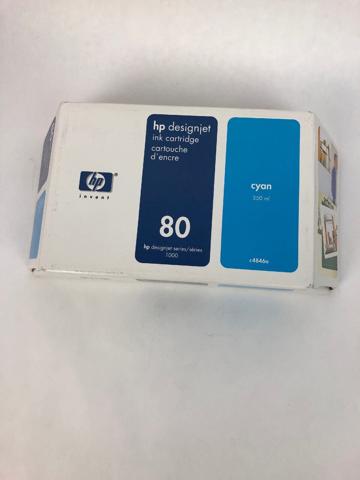 GENUINE NEW HP 80 Ink C4846A CYAN 350 ml Nov 2009 Sealed - FSTSHP