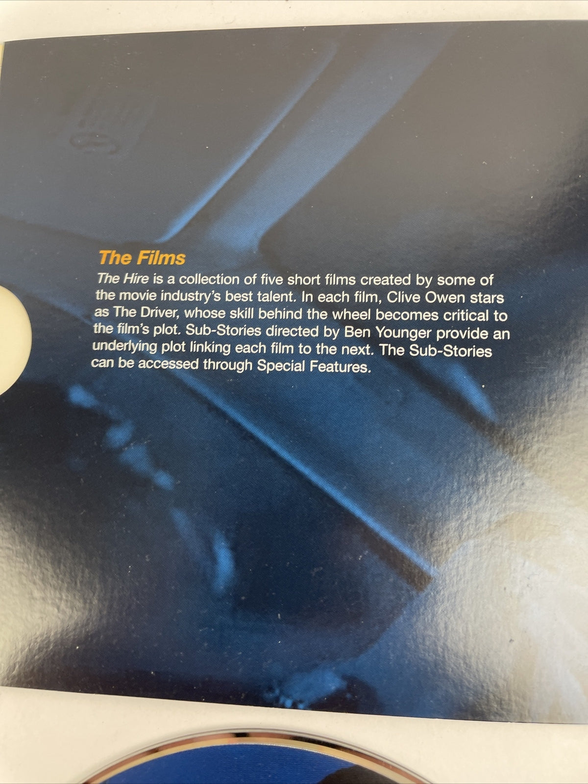 BMW Films Presents, "The Hire" A Series of 8 Short Films DVD Video Widescreen