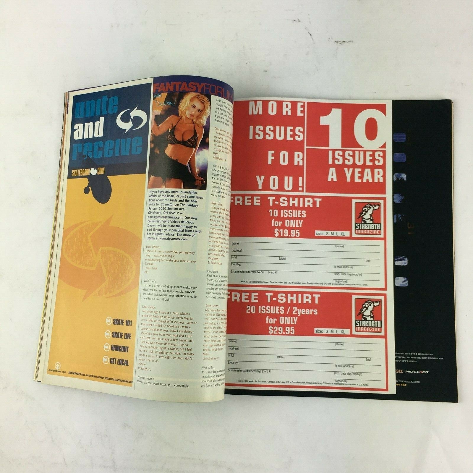 2002 Strength Skateboard Magazine featuring Arto Saari with hip-hop and skateboarding articles.