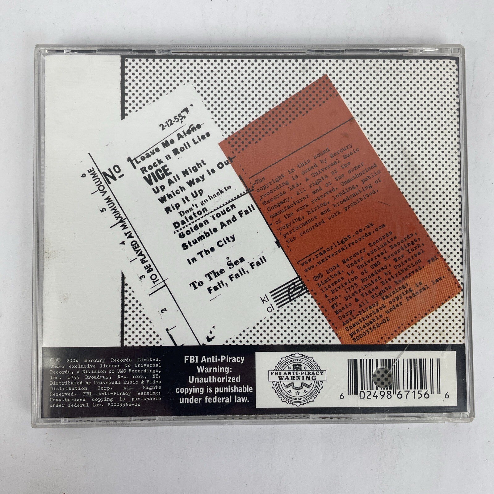 Razorlight-  Up All Night Audio CD - Up all Night Vice Which Way is Out, 2004