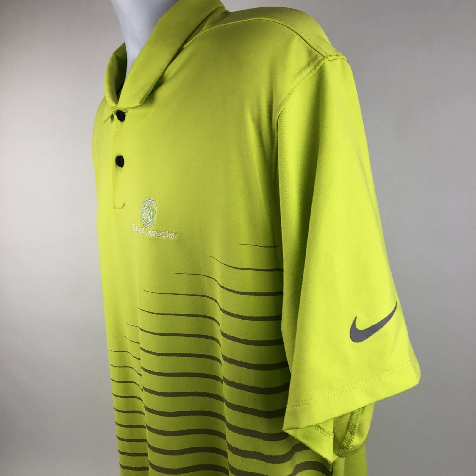 NIKE Dri Fit Men’s Golf Polo XL Rancho Bernardo Inn San Diego Green LOOK VGC