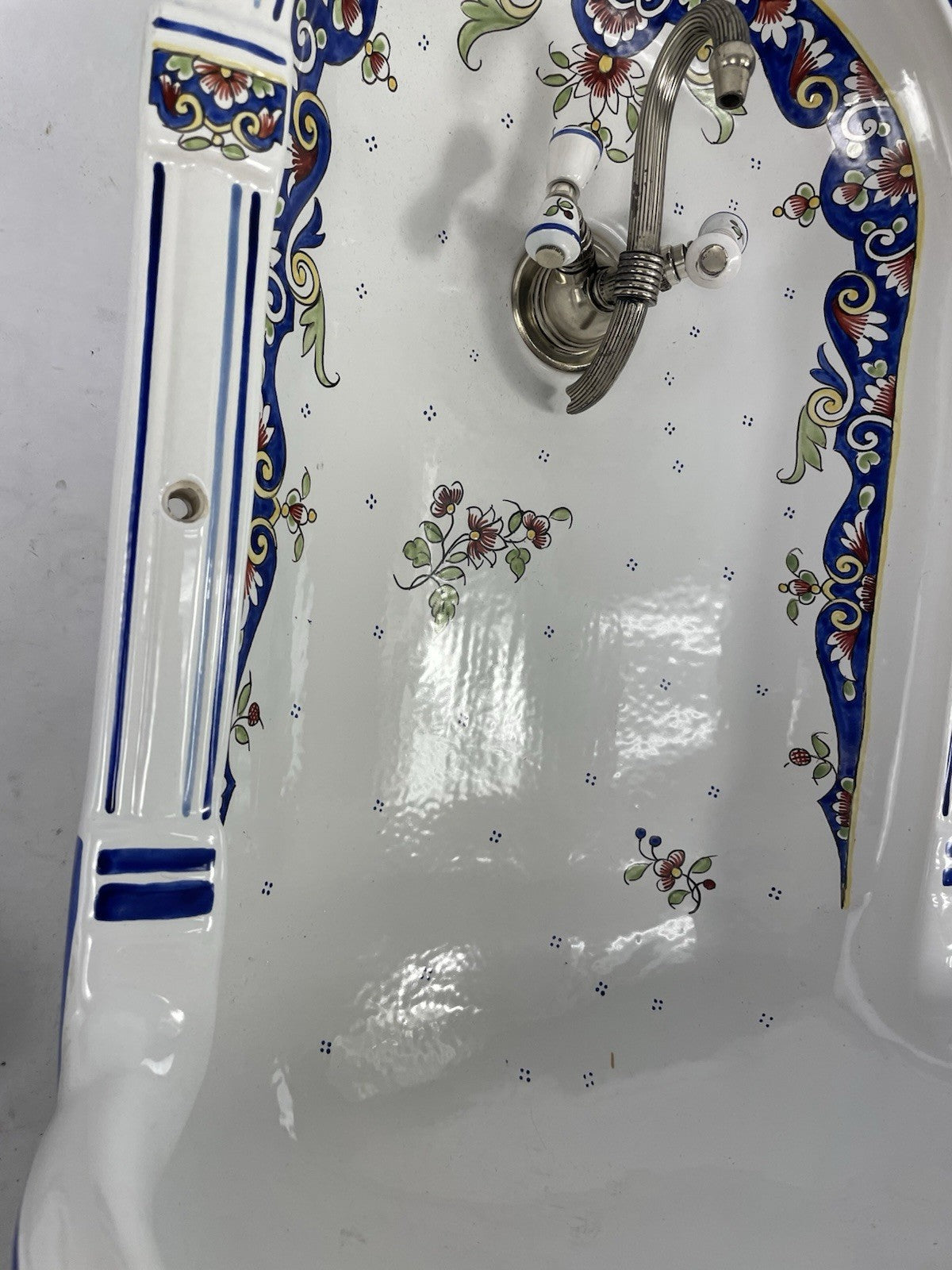 Herbeau Vieux Rouen Bathroom Sink Lavabo Niche Earthenware Wall Fountain