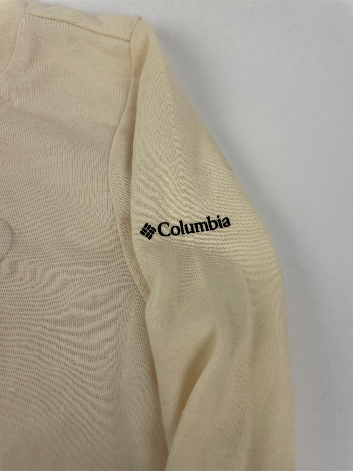 Columbia Dog w/ Hat Cream Long Sleeve Shirt Youth Girls Size Medium (7/8)