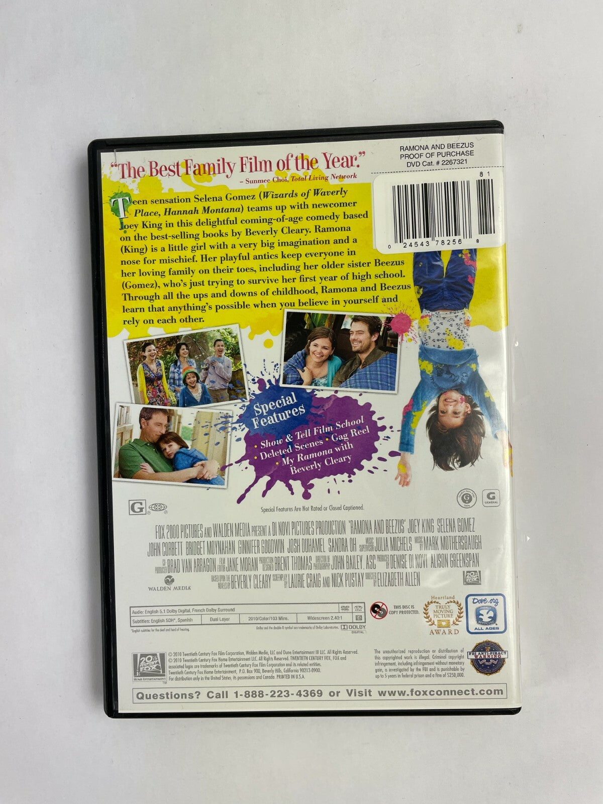 Ramona and Beezus A Little Sister Goes aLong Way JoeyKing SelenaGomez DVD Movies