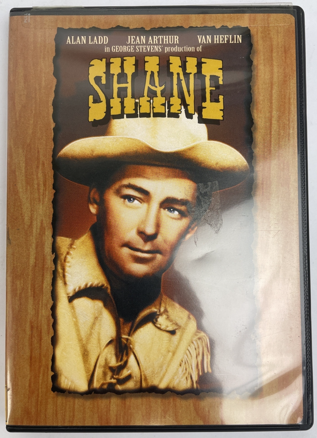 " Shane " DVD Video - Alan Ladd, Jean Arthur, 1952, Van Heflin - MINT DISC