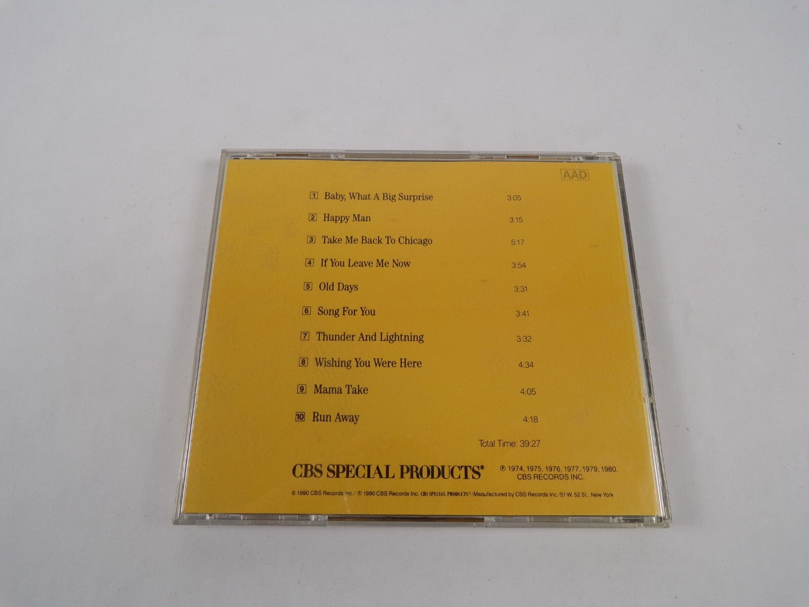 Chicago Take Me Back To Chicago CBS Special Products Baby, What A Big Man CD#46
