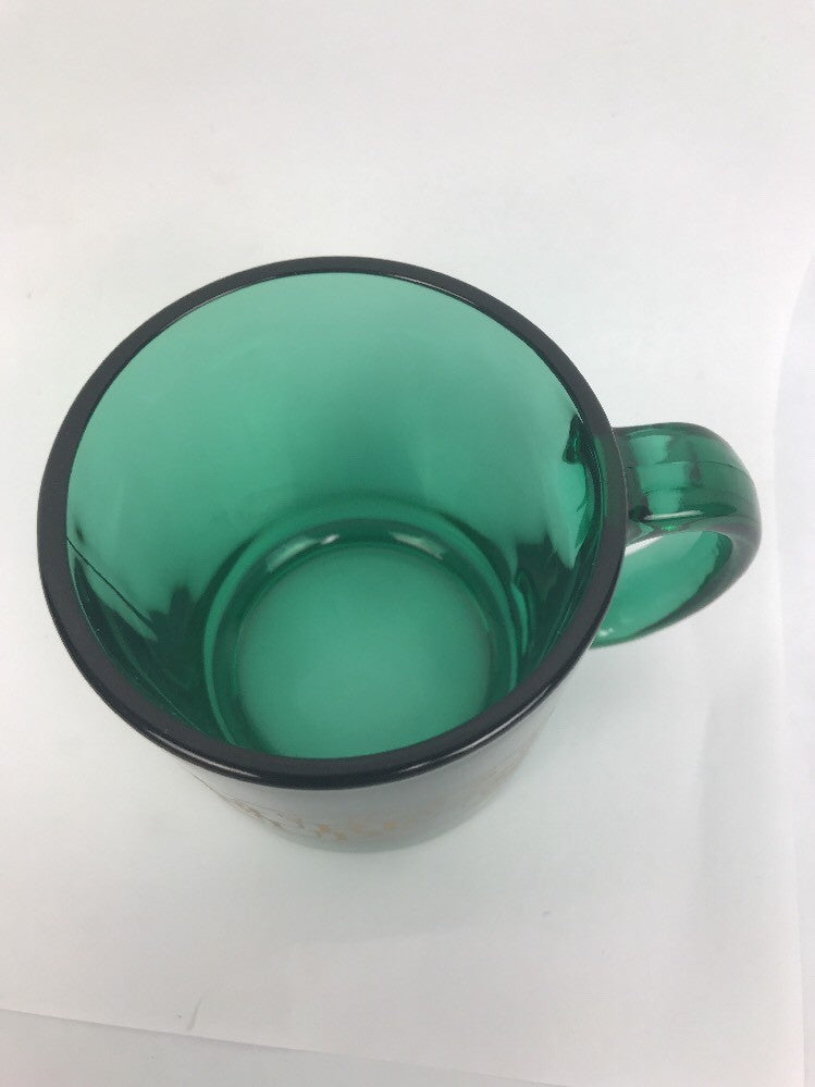 Rare San Diego Surf Cup soccer USA made green glass coffee mug.