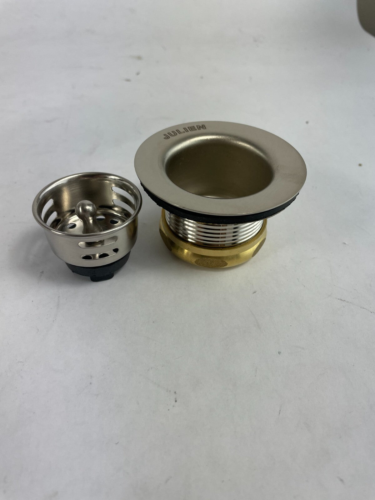 Julien 2" Heavy Duty Brass Sink Strainer Satin Nickel 100 085