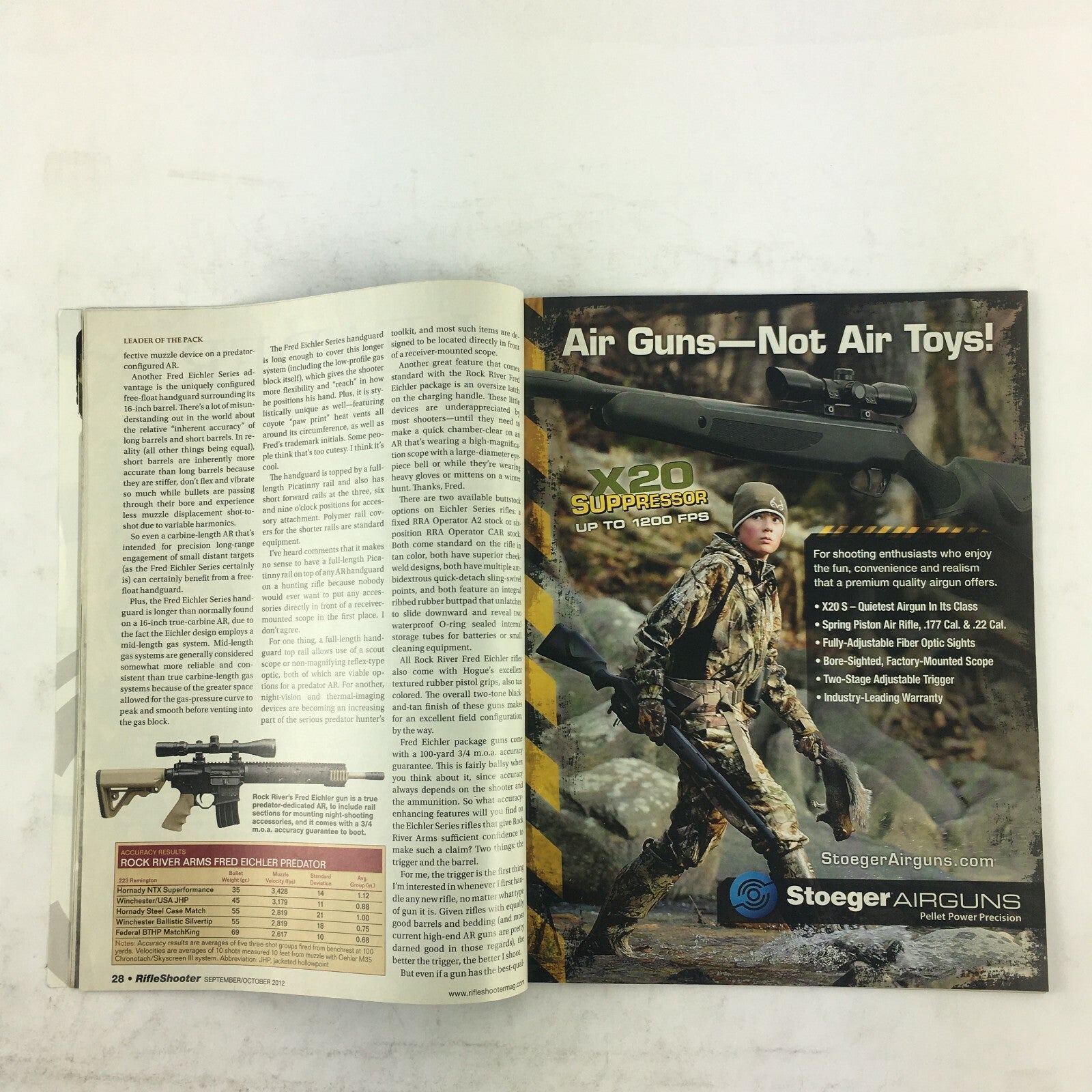 September 2012 Rifle Shooter Magazine Big Game 45 Rifles Super Switch Barrels