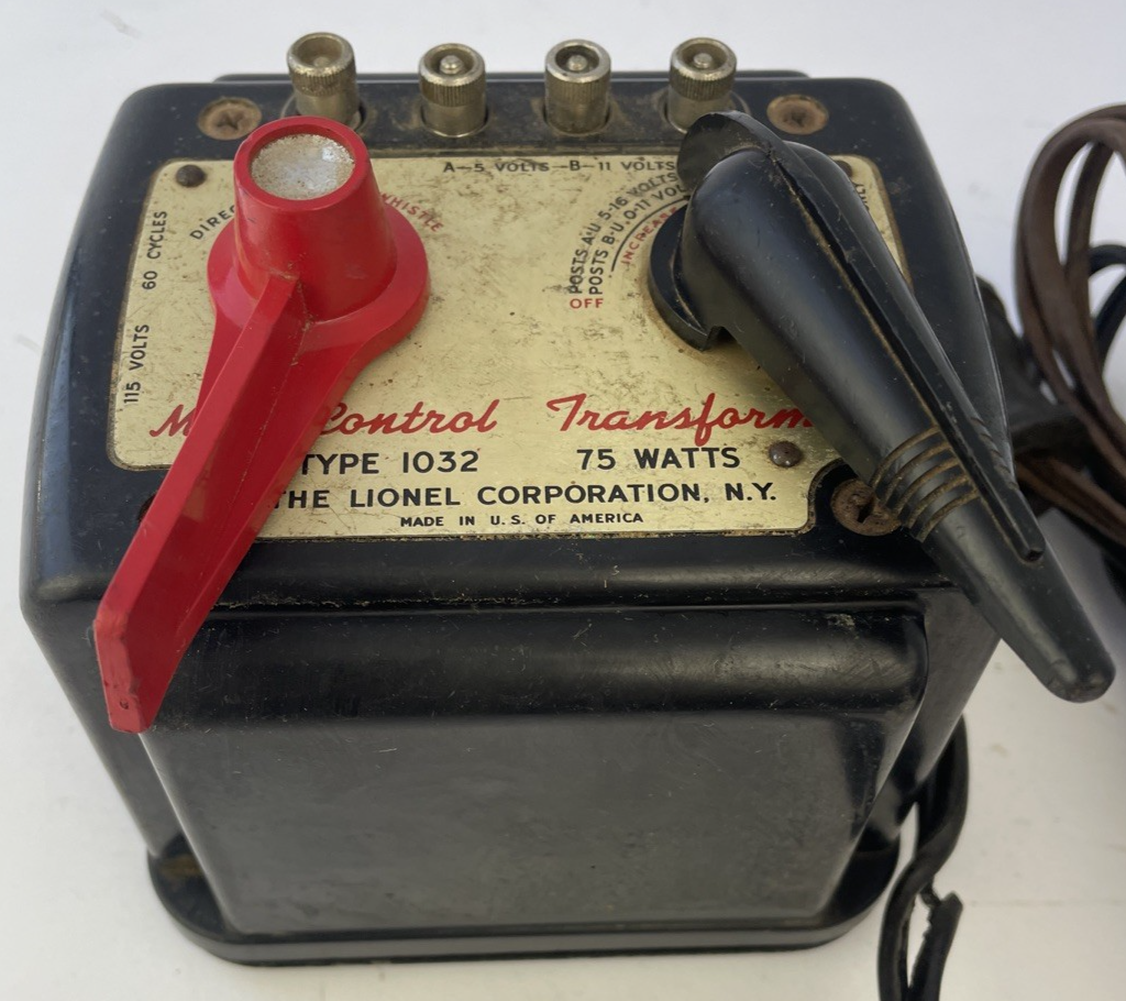 The Lionel Corp. Multi-Control Transformer Type 1032 75 Watts USA Made - As Is