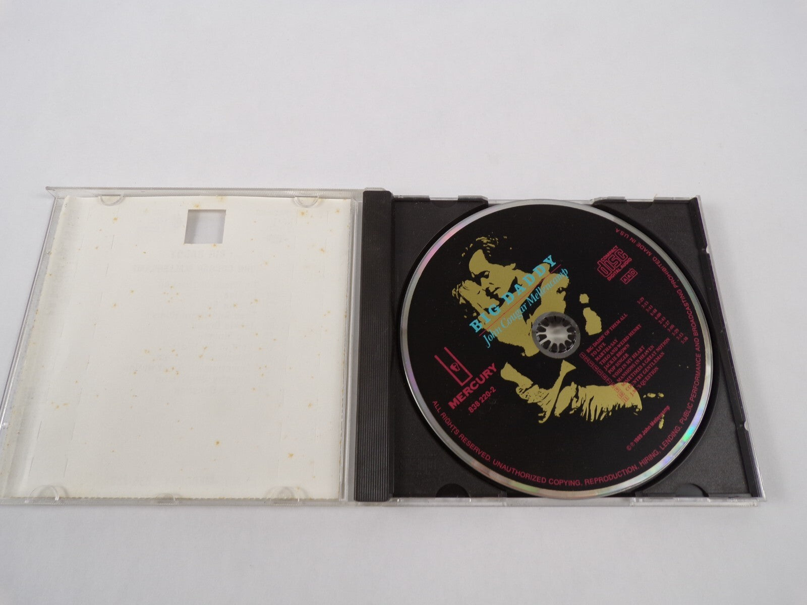 John Cougah Mellencamp Big Daddy  Mercuny  Big Daddy Of Them All To Live CD#59