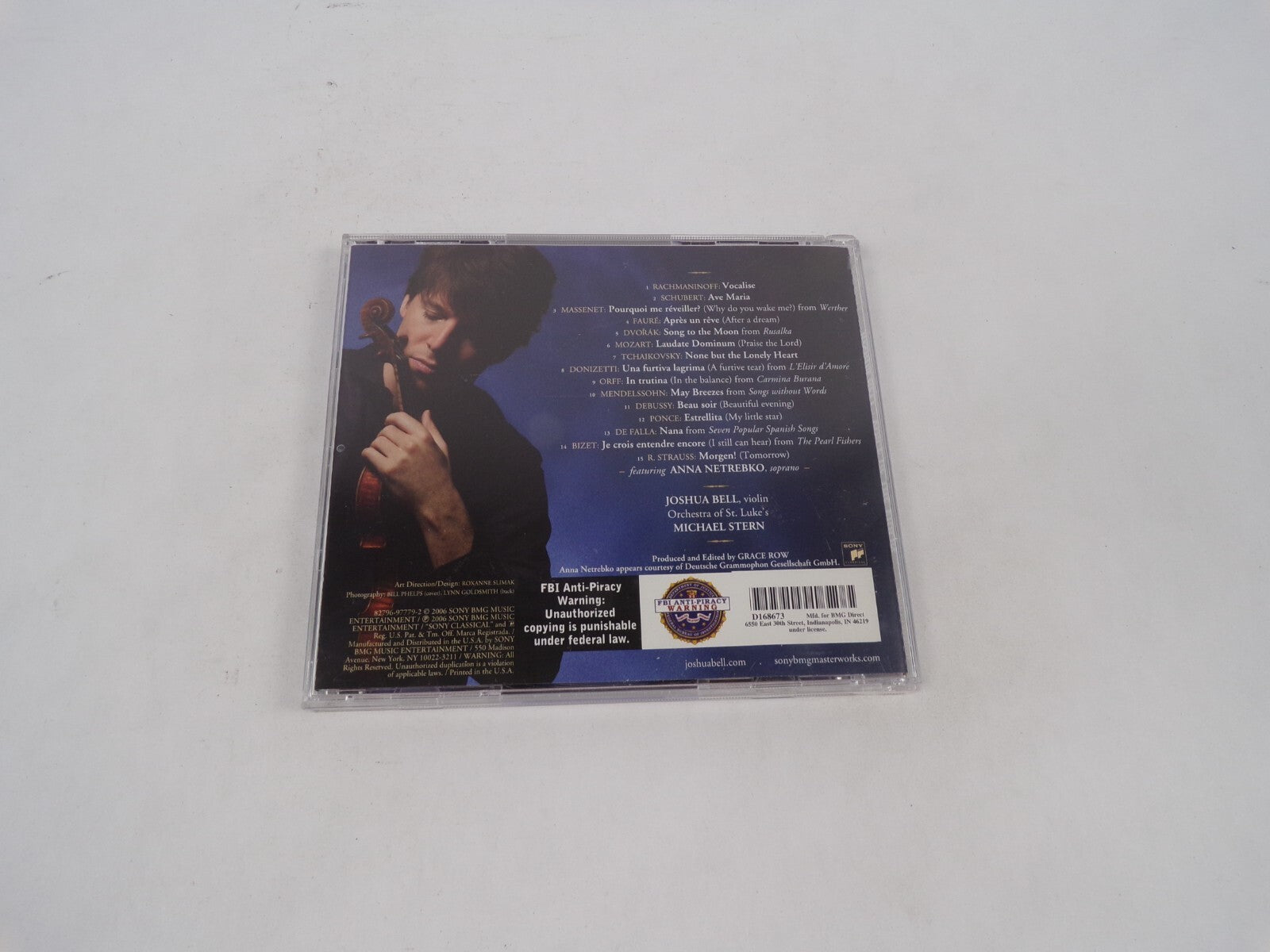 Joshua Bell Voice Of The Violin Rachmaninoff Schubert Massenet Faure DvorakCD#70