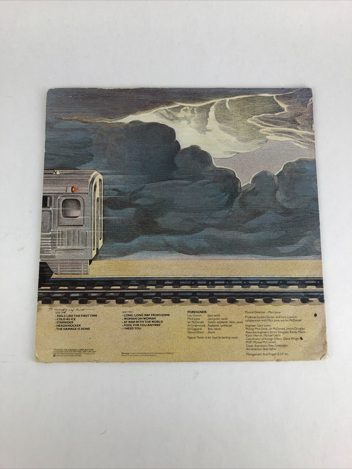 FOREIGNER 1st LP w Hype Sticker-1977 Atlantic 18215 *VGC* Free Shipping