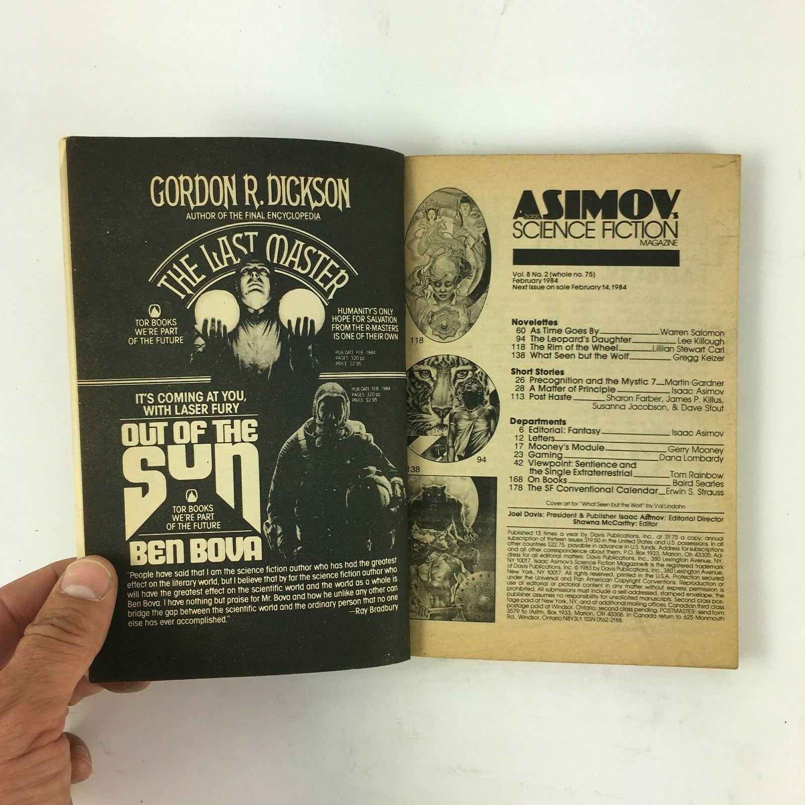 February 1984 Isaac Asimov's Science Fiction Magazine What at Seen but the Wole