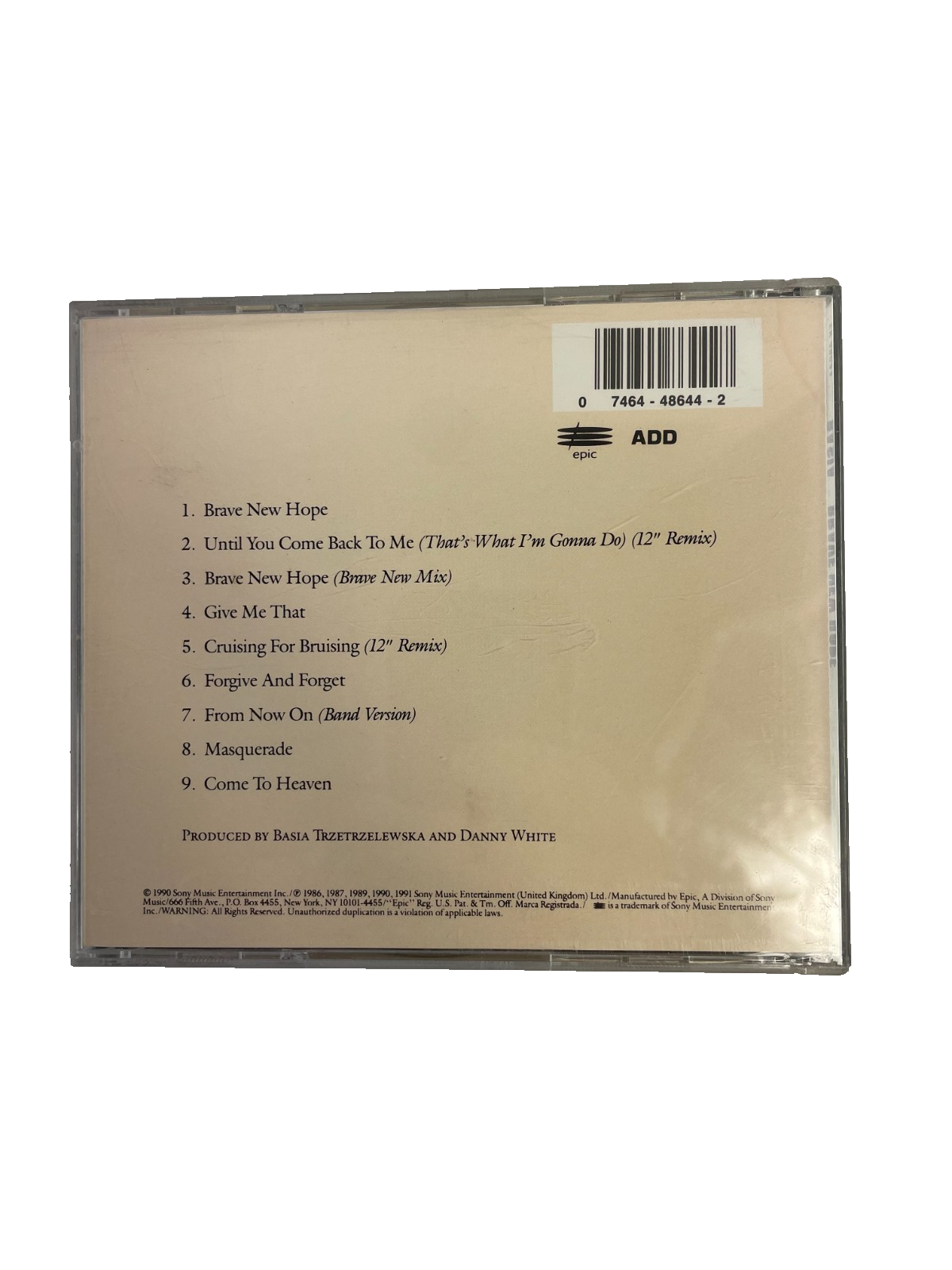 Basia Brave New Hope Give Me That Forgive And Forget Masquerade CD#6
