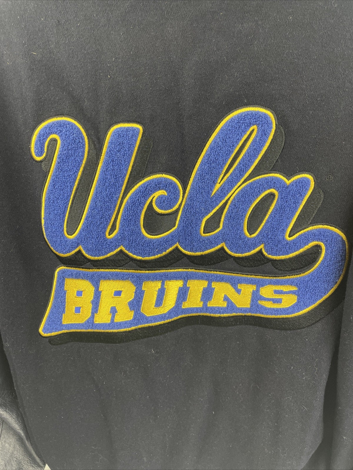 VTG 90's UCLA Bruins Wool Leather Letterman Varsity Jacket Large Reversible VGC