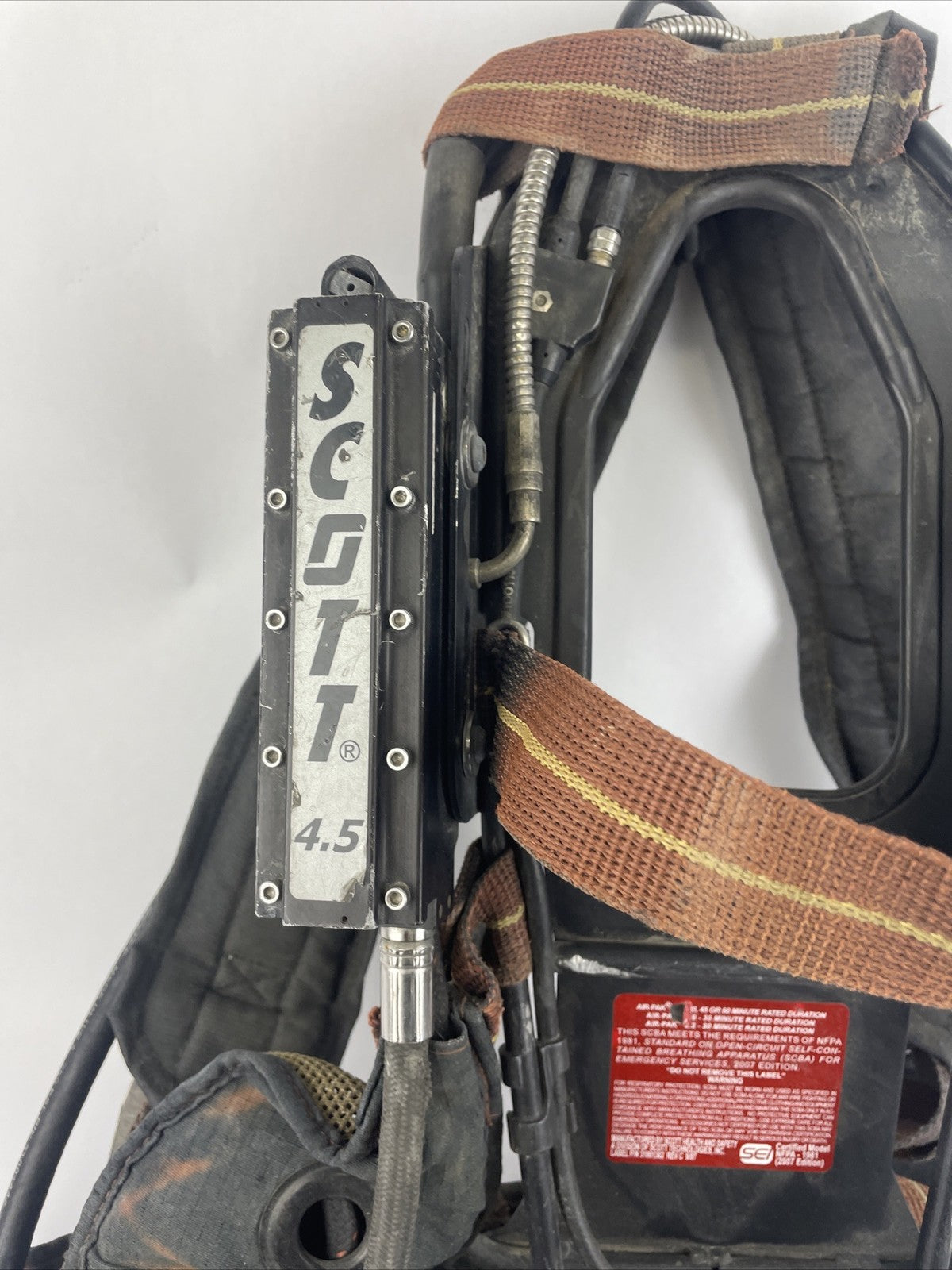 SCOTT SAFETY 4.5 4500 SCBA Air Pack Harness EZ-Flow Air Pak Plus with Sensor  g
