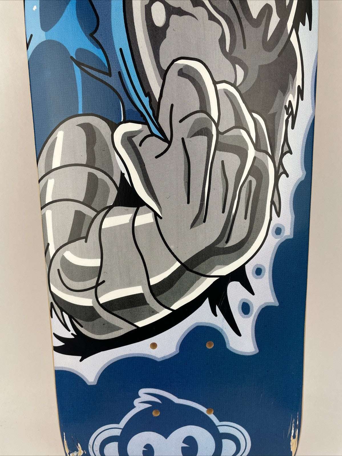 Vintage Monke Skateboards " Super Chimp " Skateboard Deck Vancouver Canada 8"