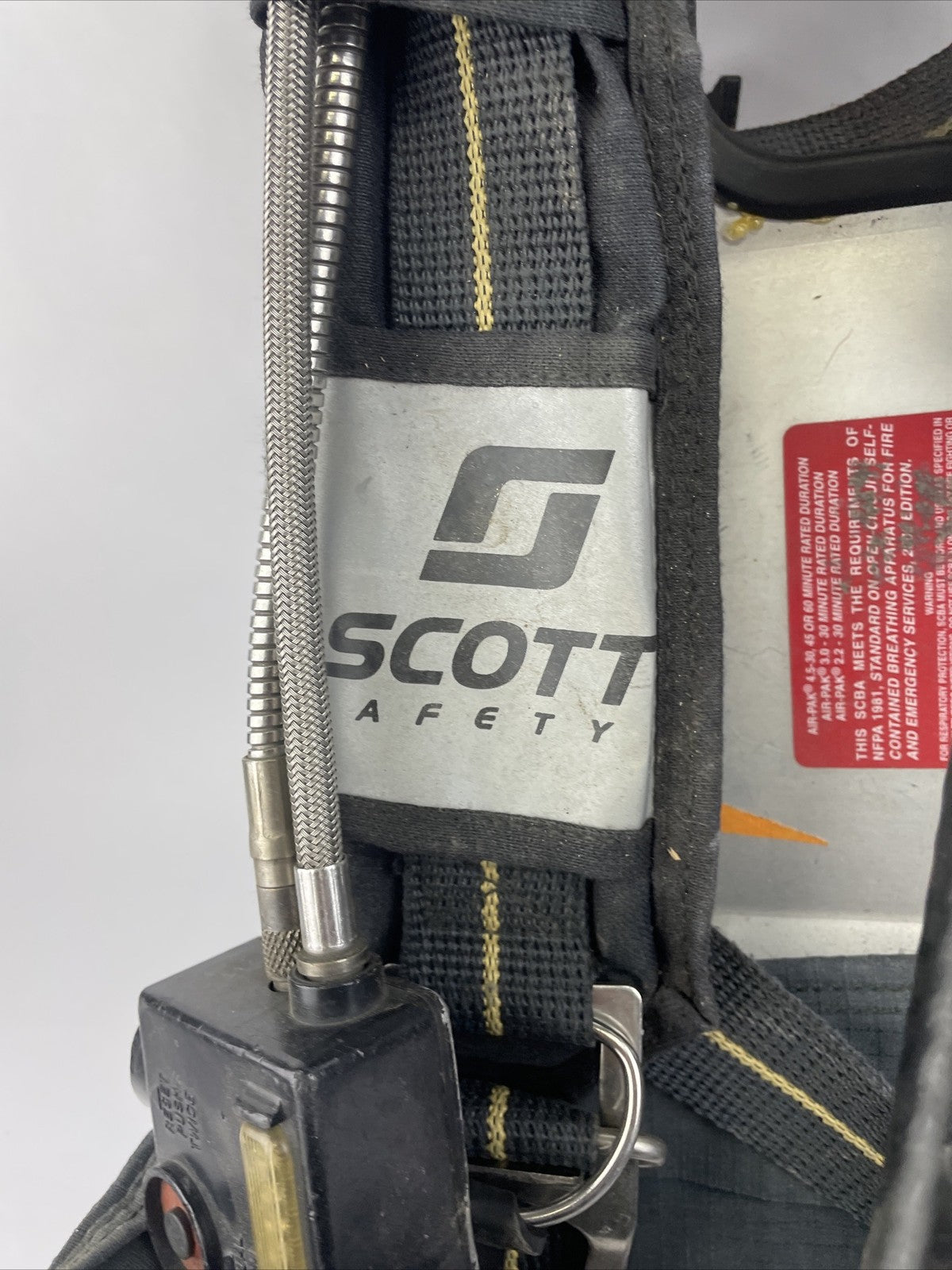 SCOTT SAFETY 4.5 4500 SCBA Air Pack Harness EZ-Flow Air Pak Plus with Sensor  i