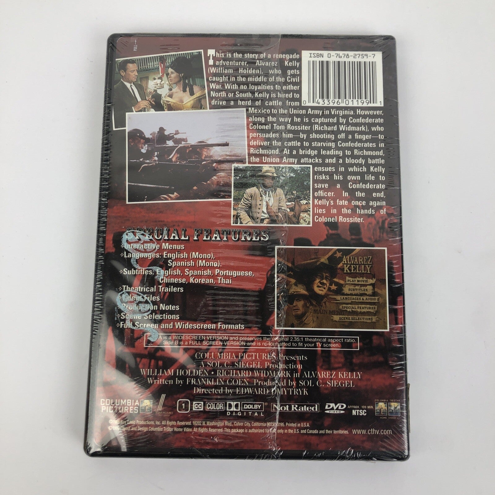 Alvarez Kelly (DVD, Video 1999) William Holden Richard Widmark Brand New Sealed