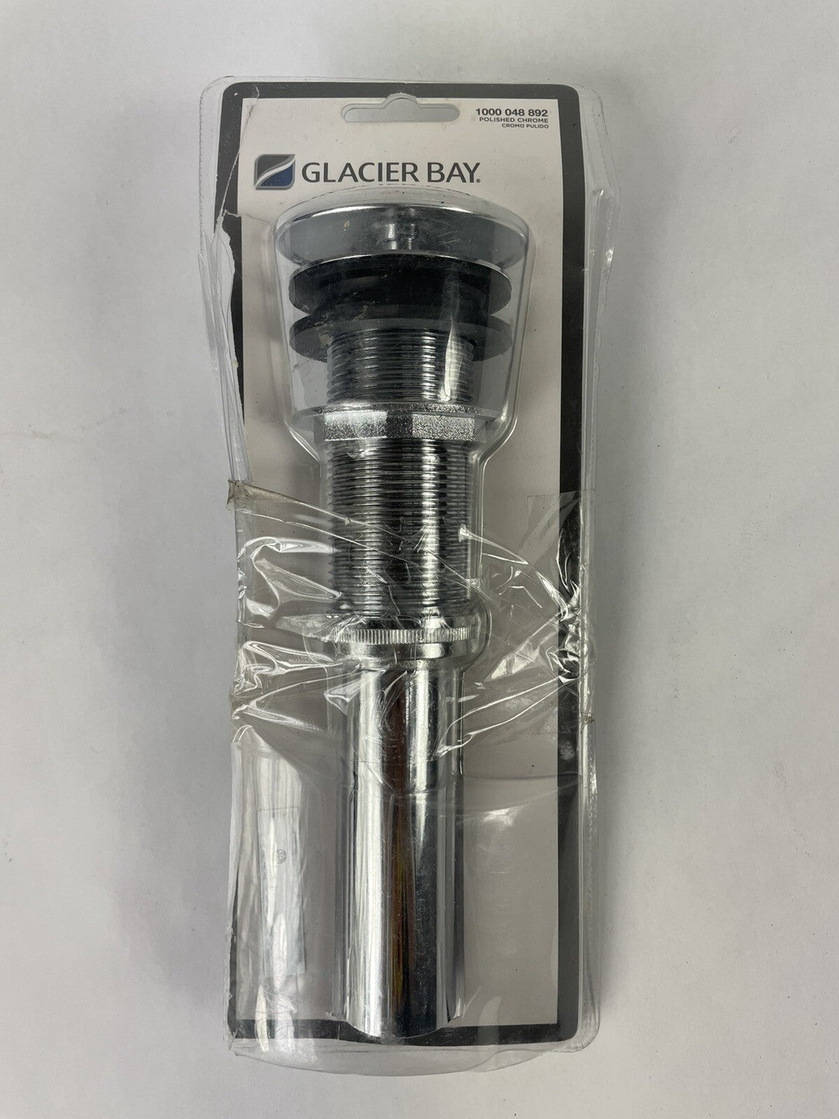 Glacier Bay 1000 048 892 Push Button 2 3/4” Drain Polished Chrome