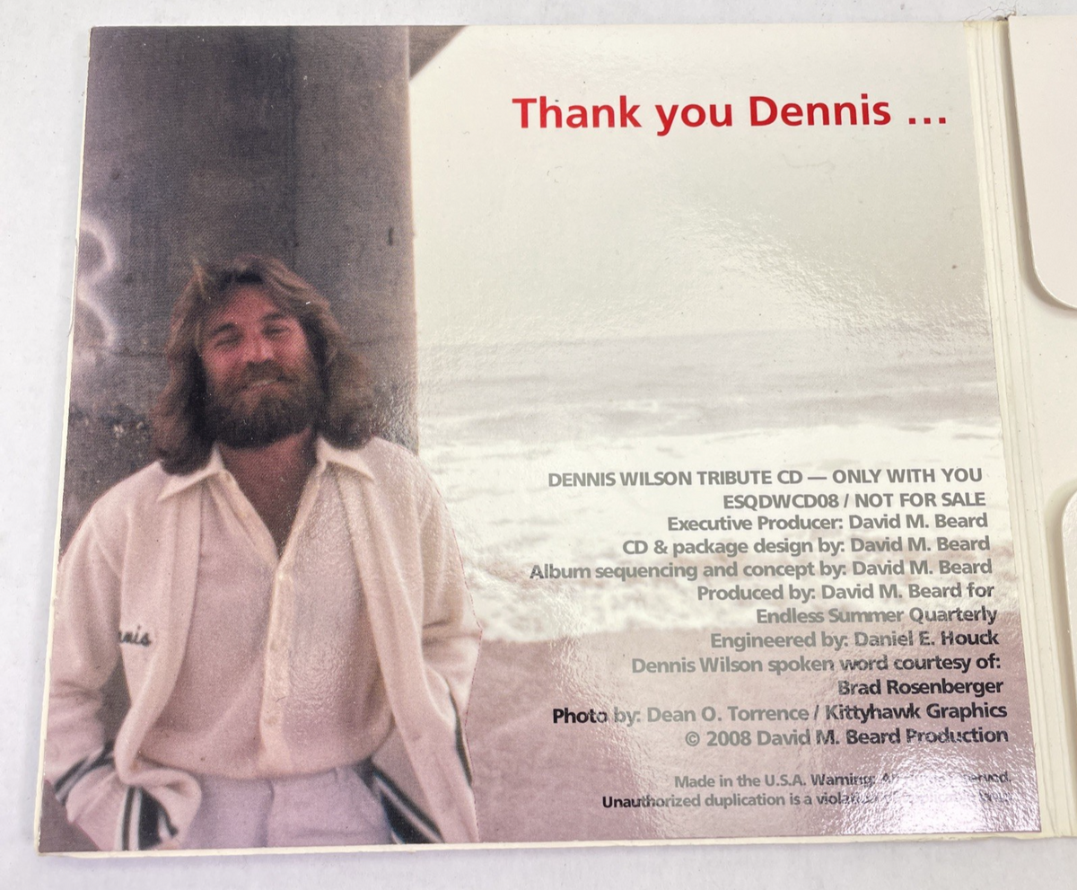 Endless Summer Quarterly Dennis Wilson Only With You Tribute CD ESQDWCD08 - RARE