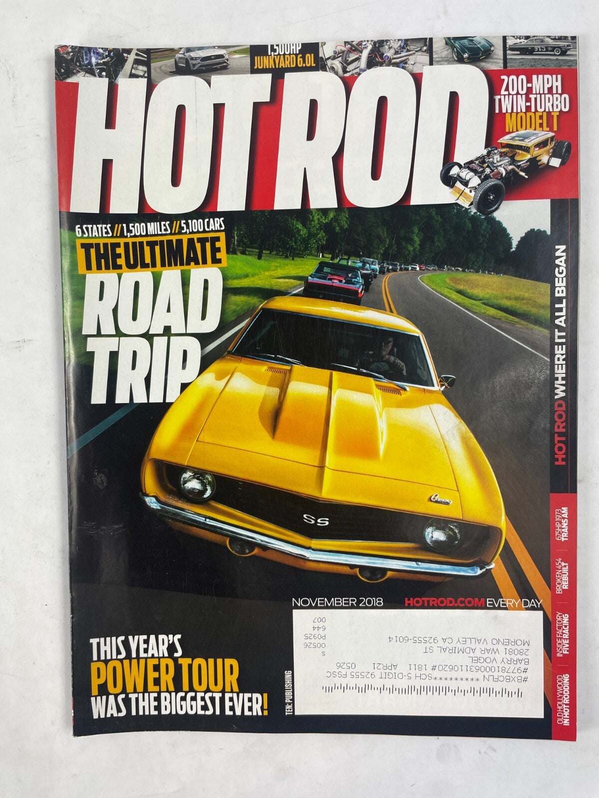 November 2018 Hot Rodding Magazinee The Ultimate Road Trip This Year's Power Tou