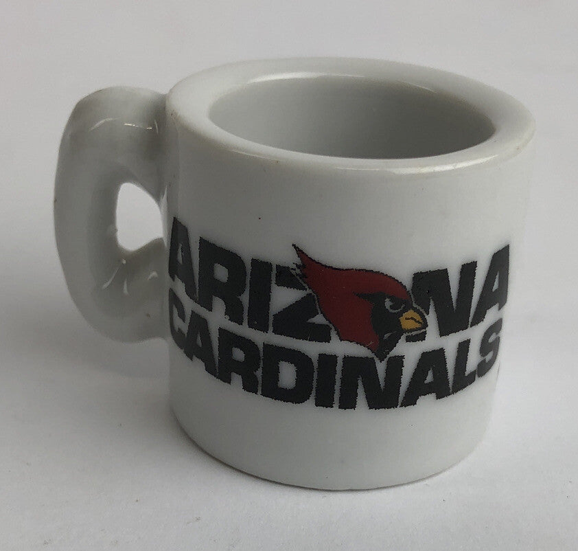 Vintage NFL Mini Coffee Cup Mug Arizona Cardinals 1.25" Collectible Miniature