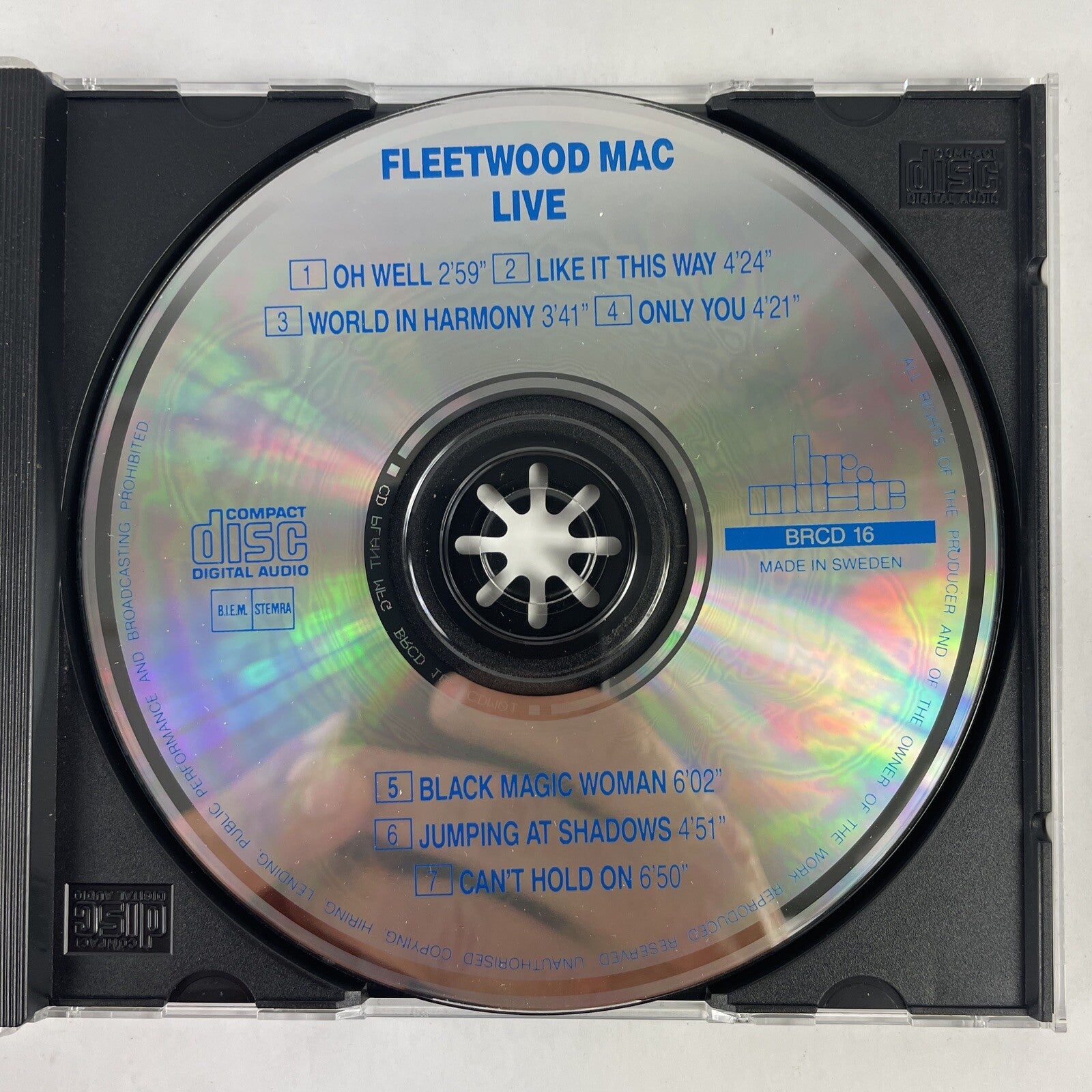Fleetwood Mac - Live CD Rare Swedish Import    #17