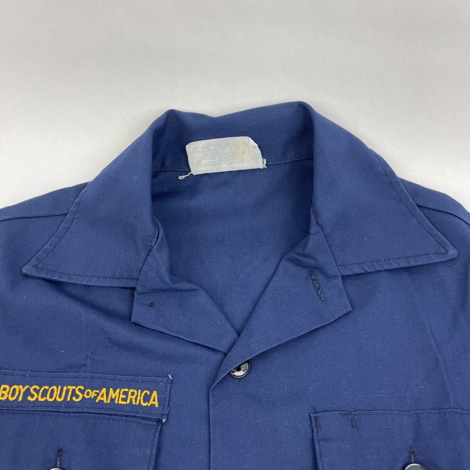 SD Boy Scouts of America BSA Youth Shirt Blue Size 12 w 11 x Sewn on patches
