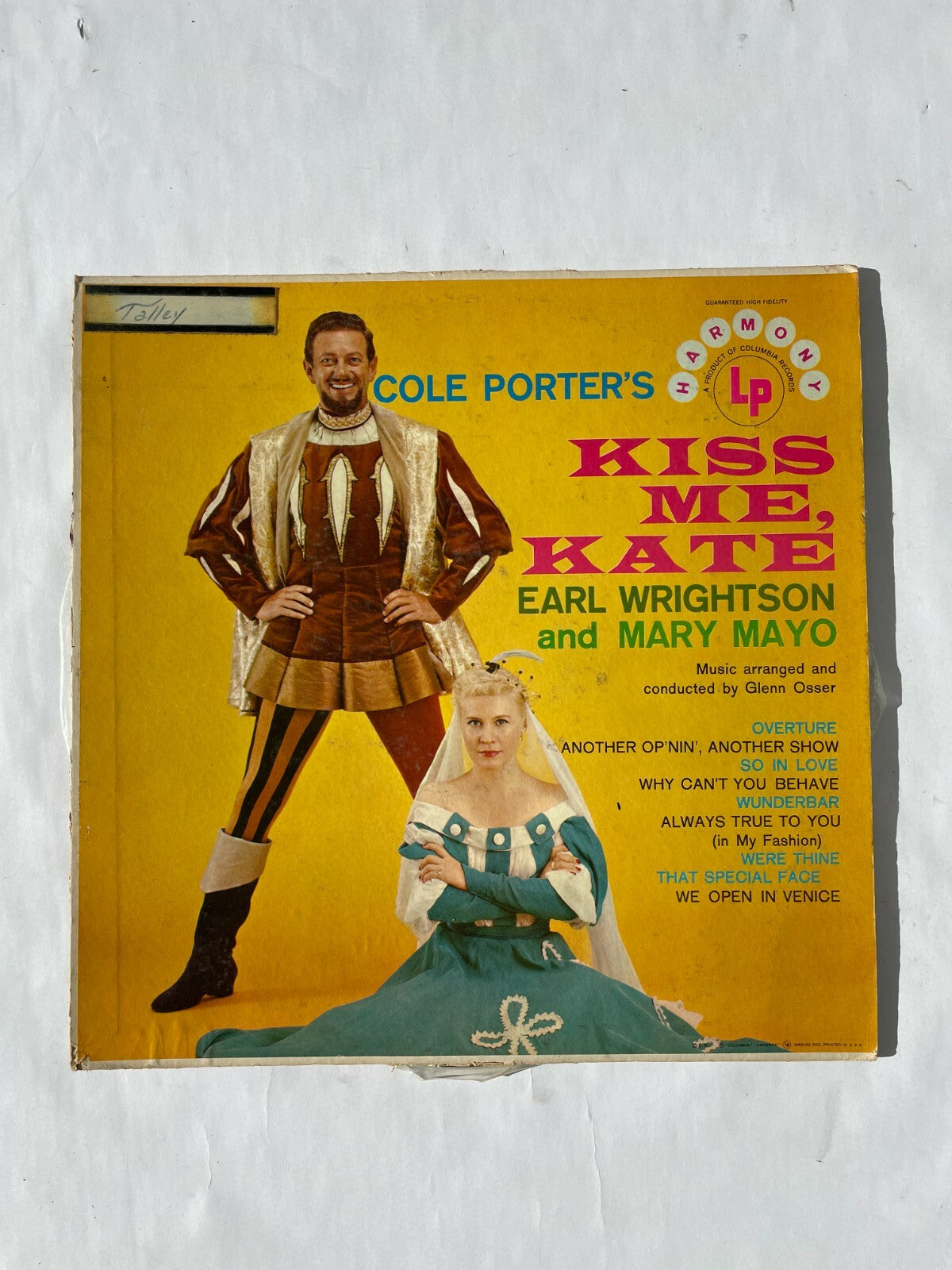 Cole Porters Kiss Me Kate Earl Wrightson & MaryMayo Glenn Osser Vinyl Record Q10