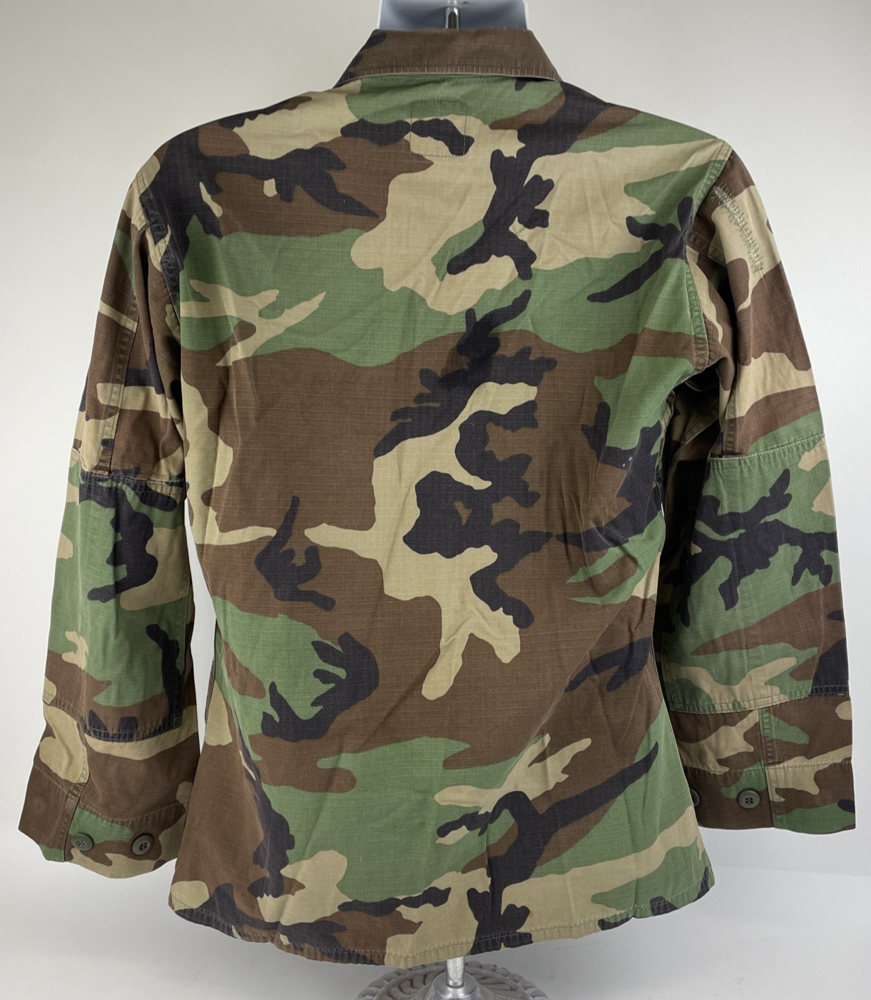 US Marines Camo Cargo Jacket Coat Hot Weather Woodland Combat Small Long