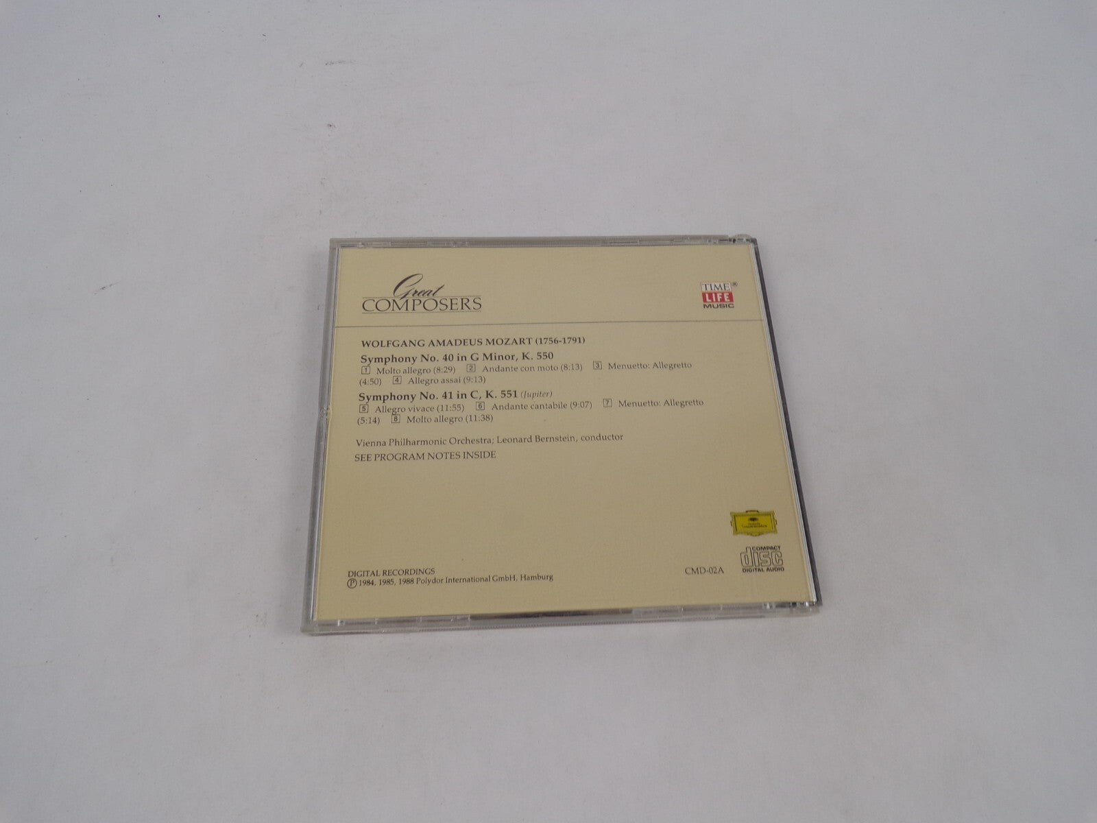 Mozart Molto Allegro Andante Con Moto Menuetto: Allegretto Allegro Assai CD#70