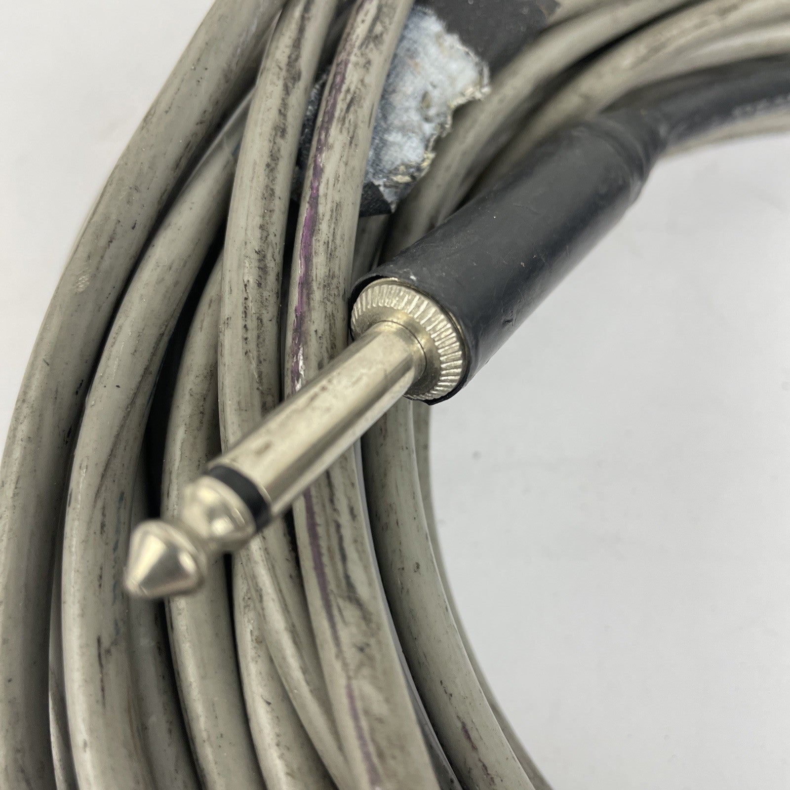 1/4" Mono Jack Male to 1/4" Mono Jack Male Insulated Mic Audio Cable 50' Long