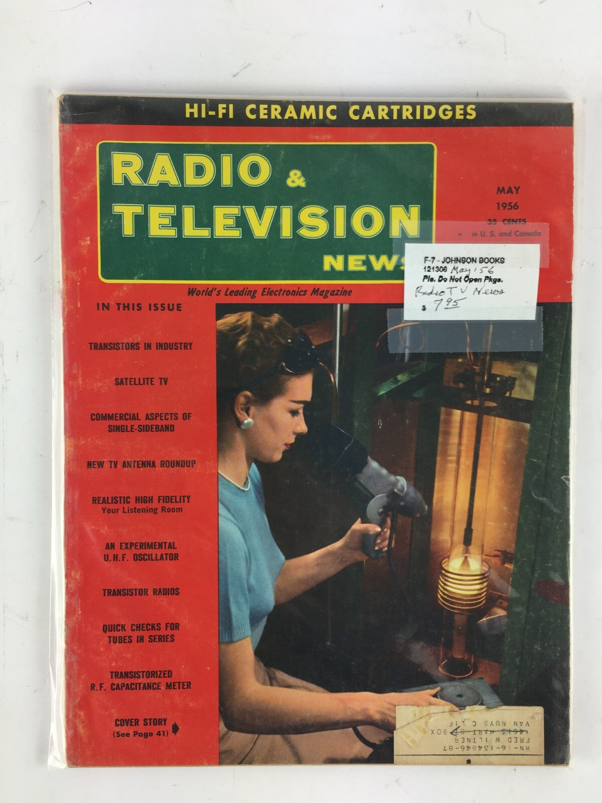 May 1956 Radio Television News Magazine Transistor Radios Satellite Tv U.H.F O..