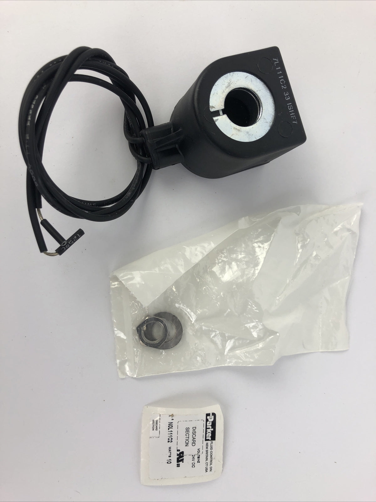 Parker Fluid Control Division L111C2 Solenoid Valve with Hardware- LOOK