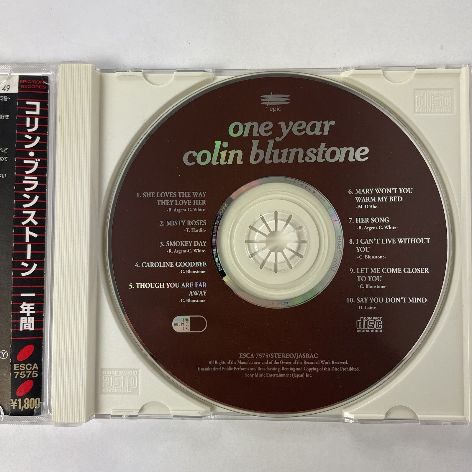 Colin Bluntsone - One year CD   Japanese Import #20
