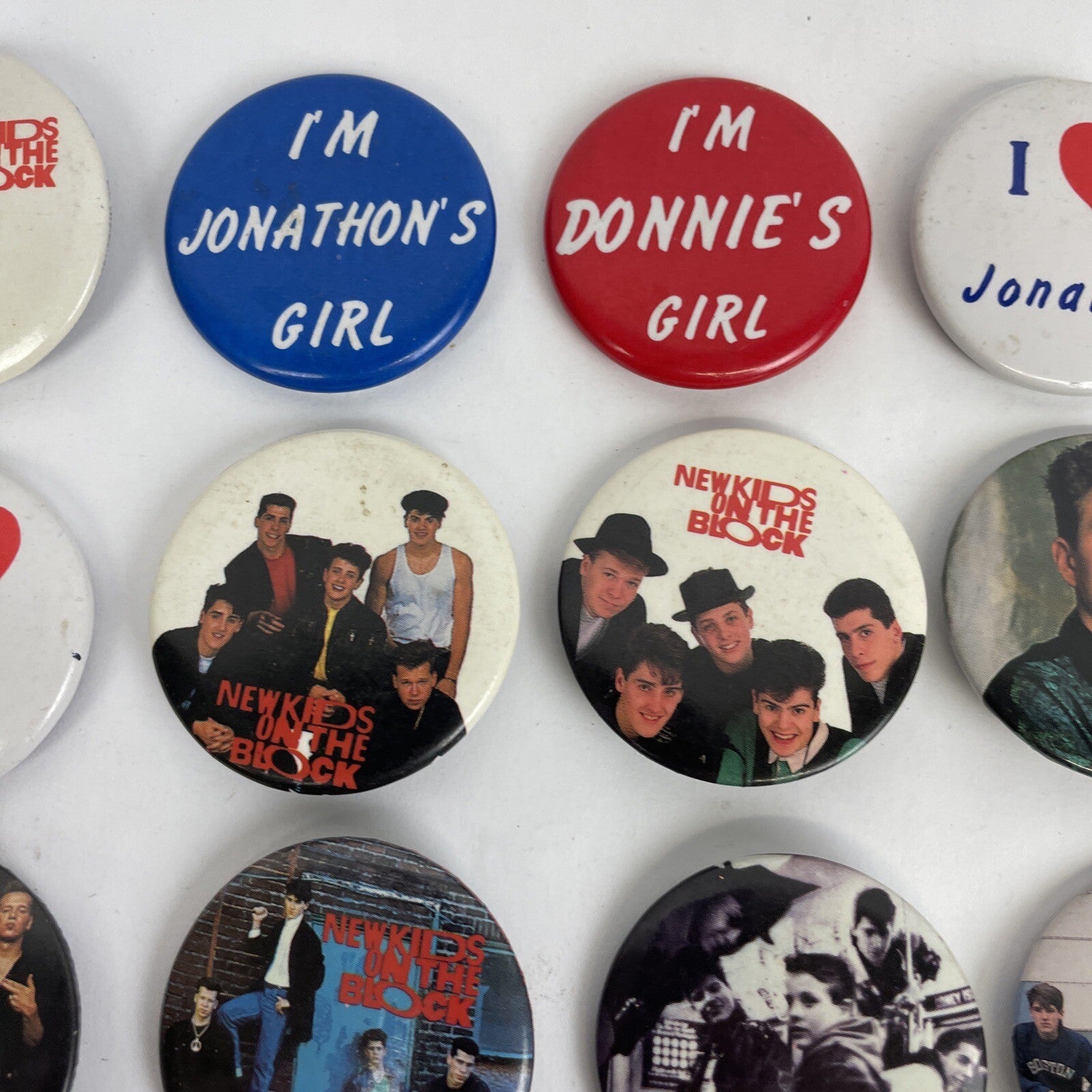 Lot of 45 New Kids On The Block buttons pins keychain and vintage NKOTB collectibles from the 90s and Y2K era