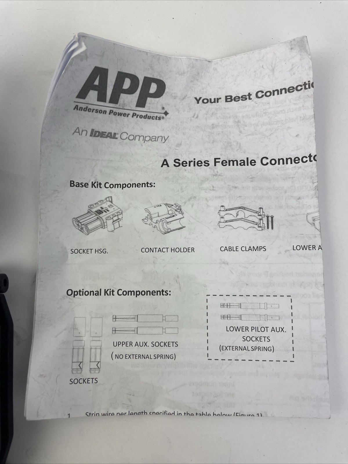 Anderson Power Products Connector, Power, Heavy Duty, A32 SCKT 2/0AWG W/ 2 UPPER