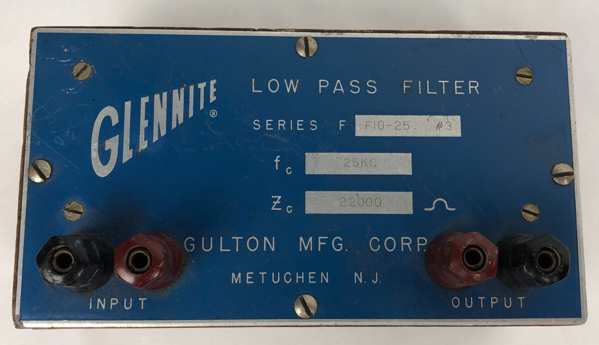 Glennite Low Pass Filter Series F 10-25 #3  25KC Gulton MFG. Corporation
