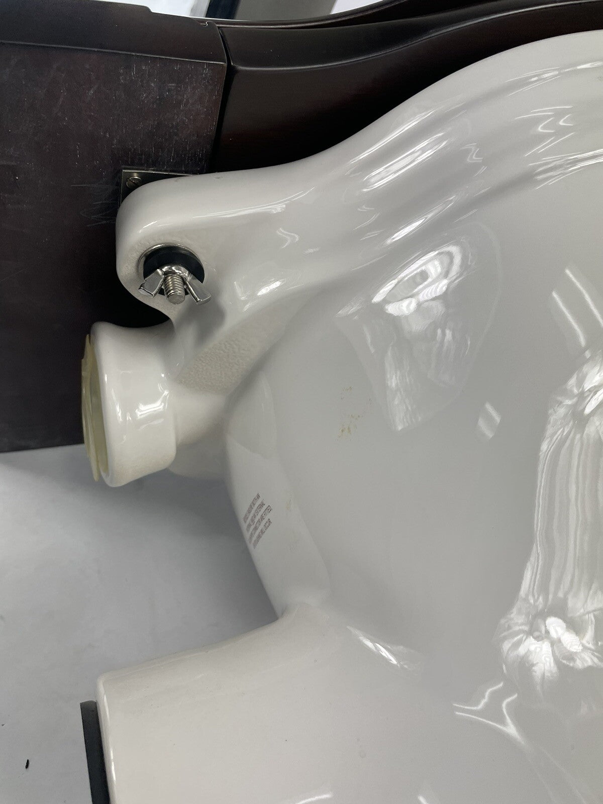 Thomas Crapper high level toilet bowl with seat traditional Victorian bathroom fixture no tank