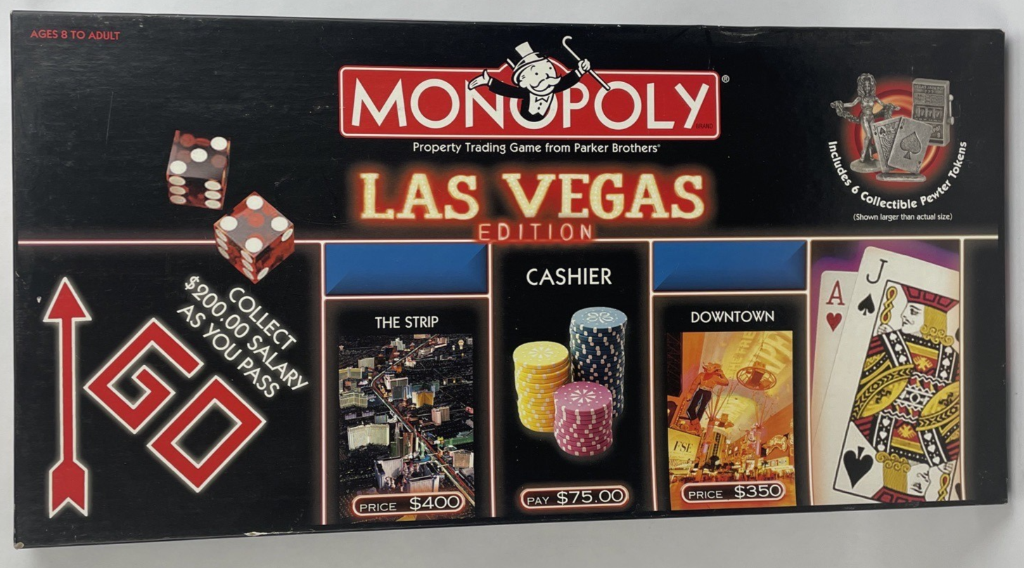 VINTAGE Monopoly Las Vegas Edition COMPLETE USAopoly 2000 Property Trading Game