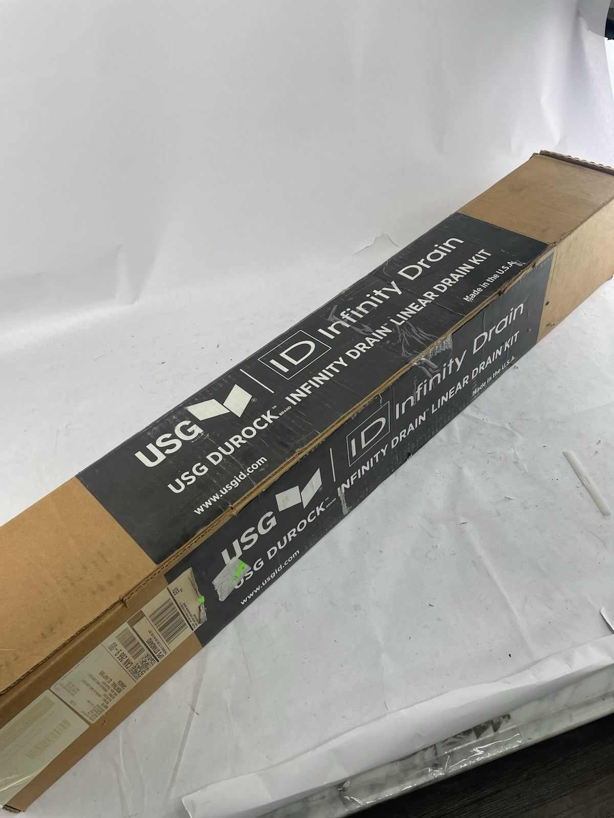 USG DUROCK Brand Infinity Drain Tile Insert Linear Drain 30" Polished Stainless