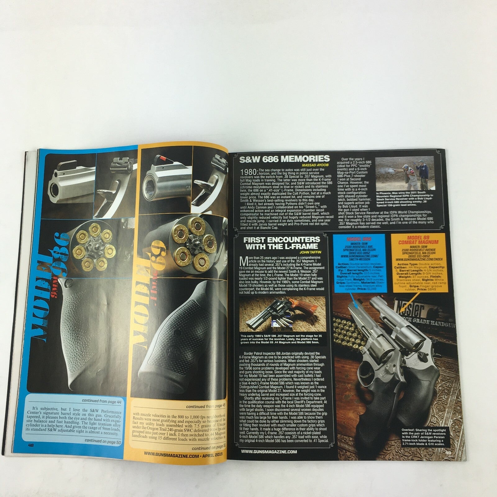 April 2015 Guns Magazine V3 12 Guage 9mm & .44 Magnum Rangers Rifle .357 Magnum
