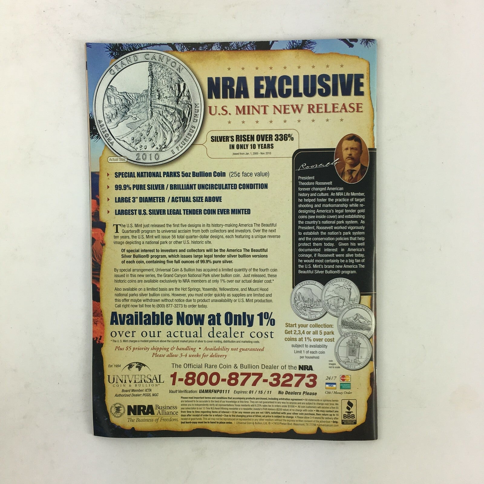 January 2011 American Rifleman Magazine Guns & Gold Personal Security 