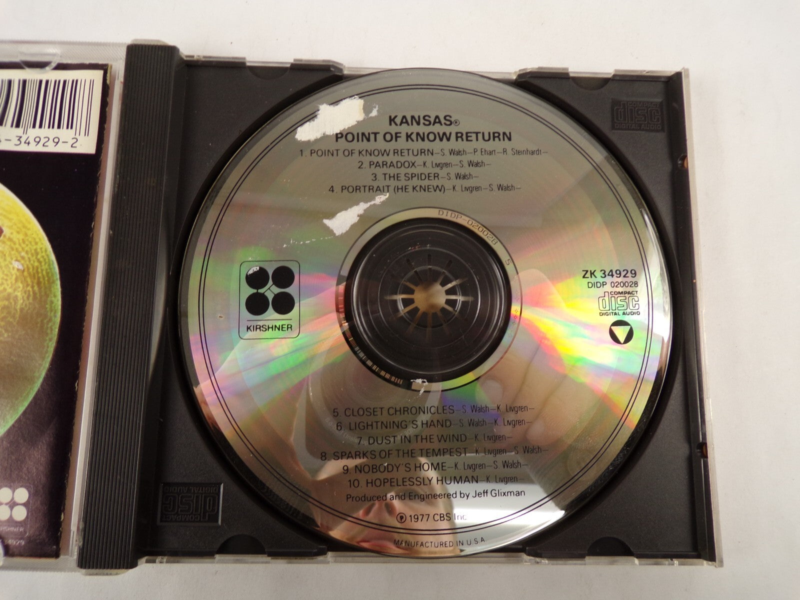 Kansas Point Of Knoew Retorn Paradox The Spider Portrait CD#54