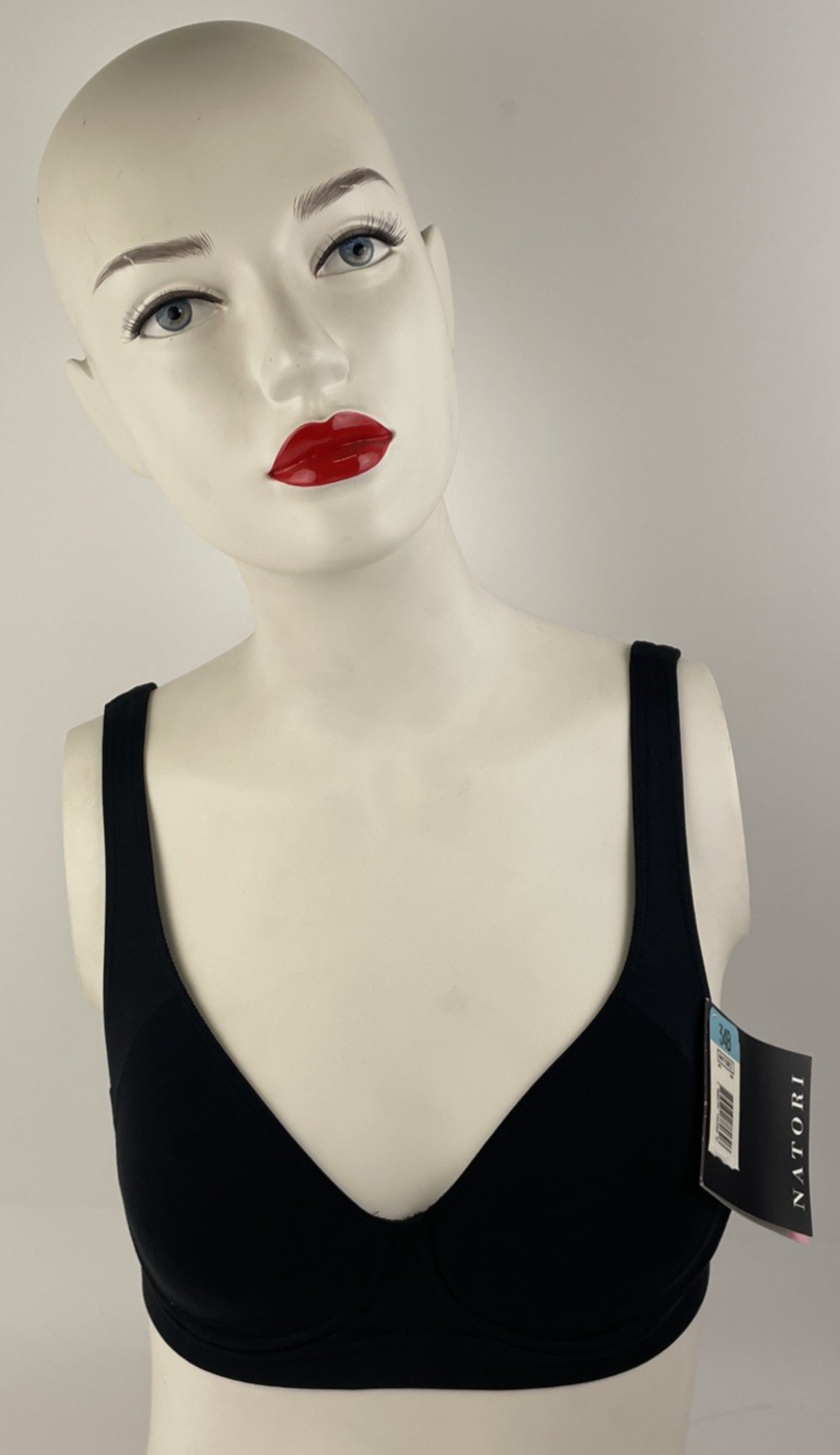 2 x New NATORI Body Double 34469 Black Underwire Brassiere Bra Sz 34B - 34 B