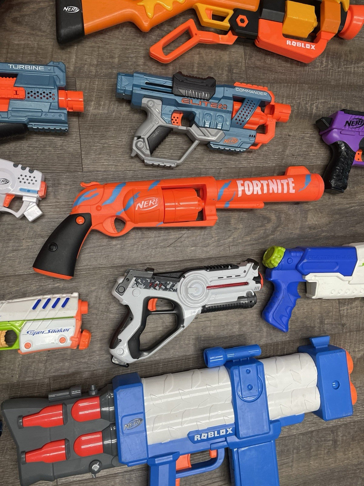 Lot of 14 : NERF Guns Lot  Fortnite Roblox Elite Nerf Huge Big Nerf Toy Lot