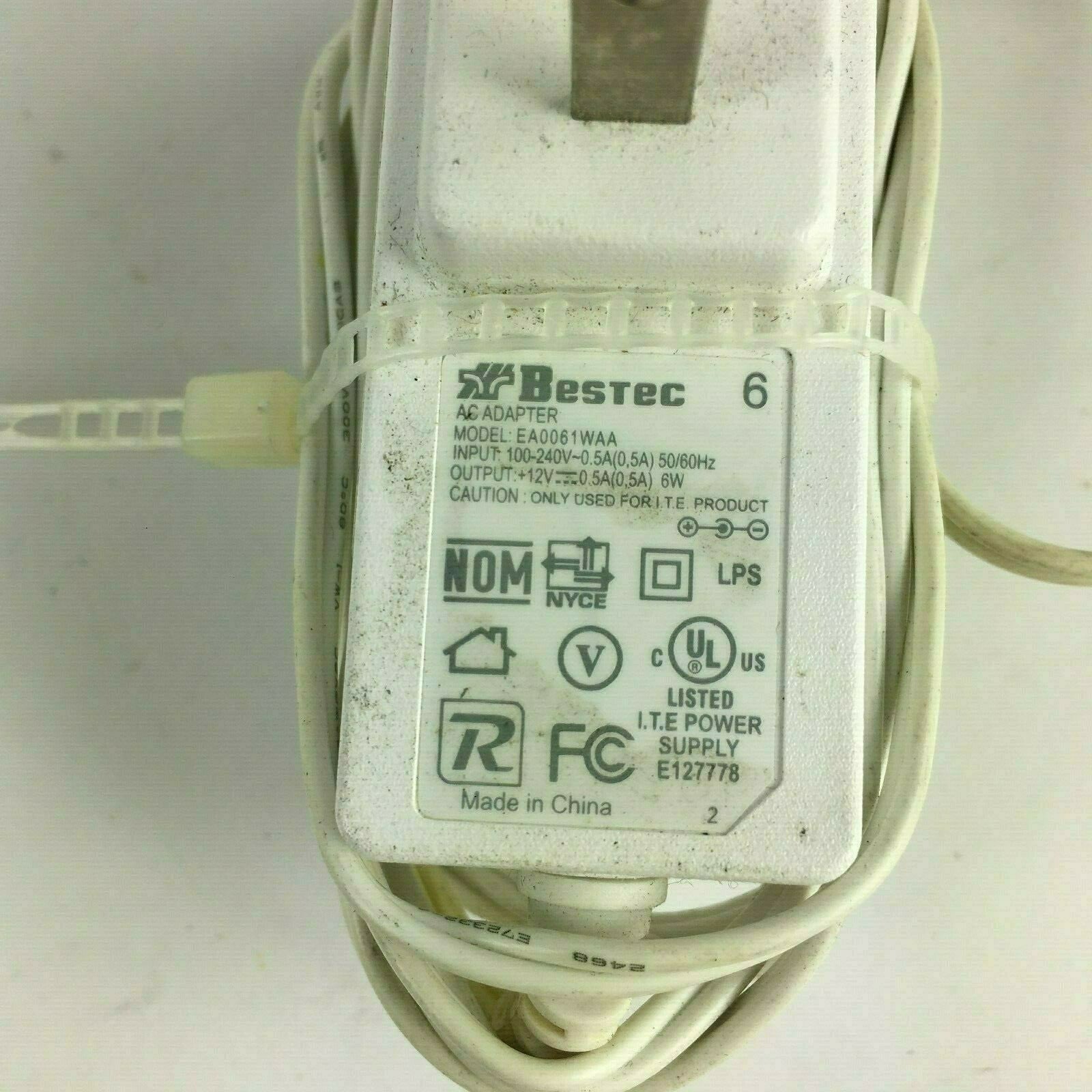 Genuine Bestec EA0061WAA Output 12V 500mA Power Supply Adapter A11